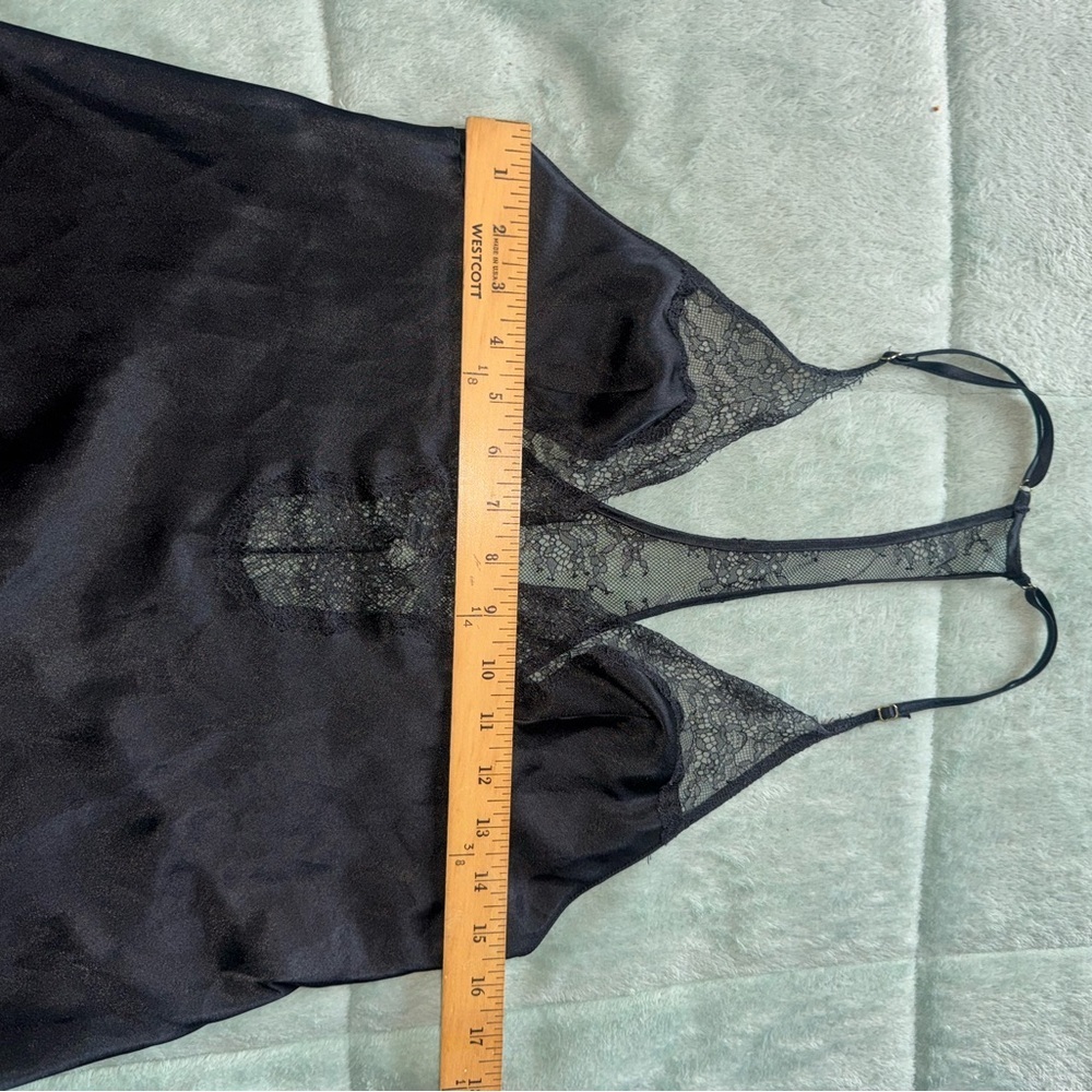 Victoria's Secret Black Lace Slip Dress ((no size tag)) - Picture 9 of 13